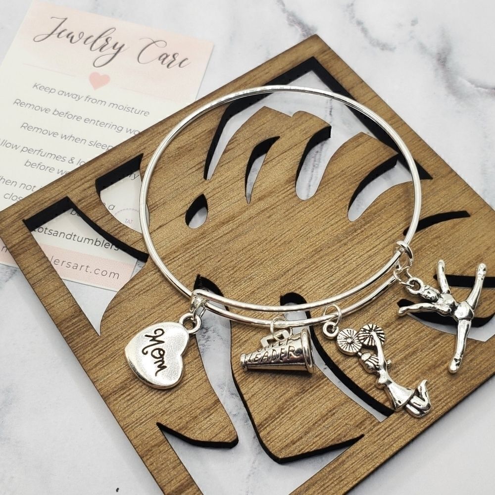 Cheer Mom Expandable Charm Bracelet